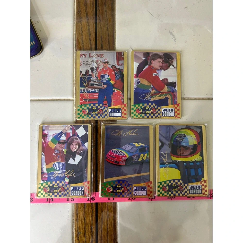 Jeff Gordon 1995 Metallic Impressions Embossed Metal Cards Set #24 DuPont Tin
